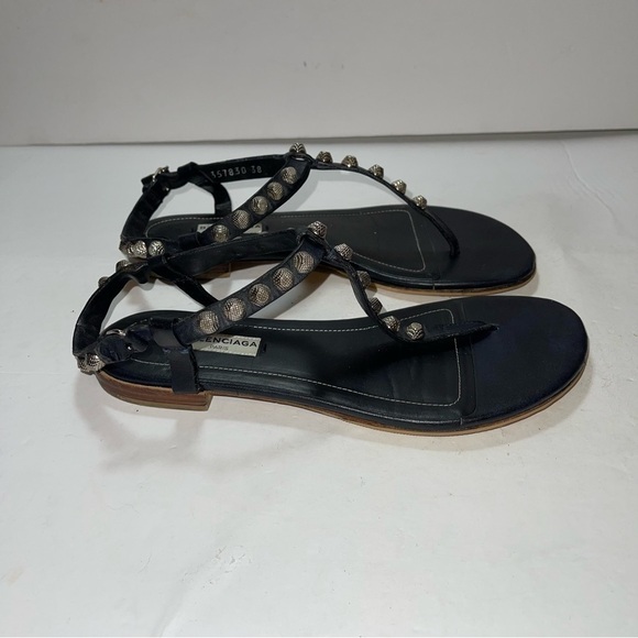 Balenciaga Leather Studded Women Sandals Size 7.5 / EU 38 - Picture 12 of 12